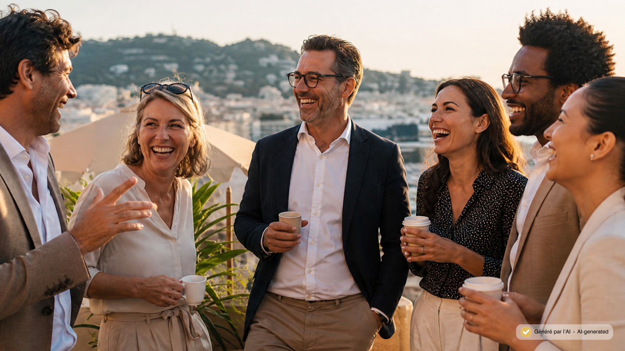 Événement professionnel à Cannes - Généré par l'IA